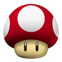 His home looks like a Mario mushroom head. 